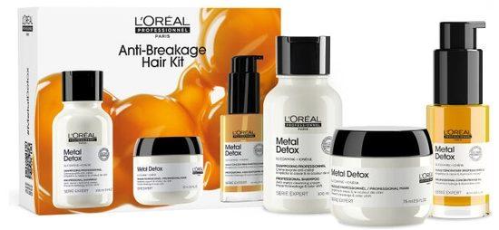 L'Oreal Professionnel METAL DETOX Anti-Breakage Hair MINI TRIO KIT - Shampooing 100ml ; Masque 75ml ; Huile 30ml.