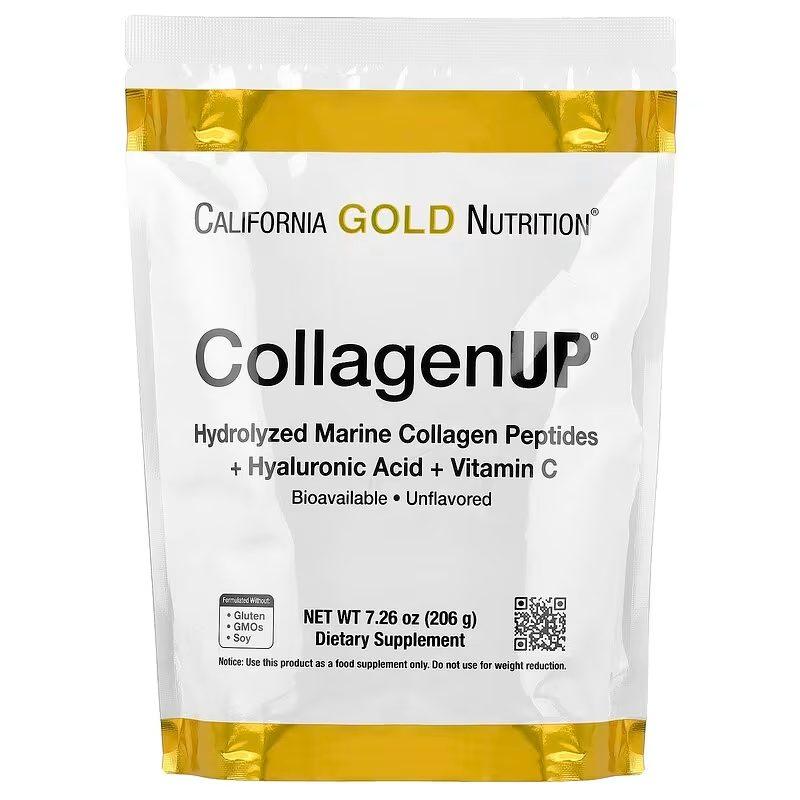 California Gold Nutrition, CollagenUP®, Peptides de collagène marin hydrolysé à l'acide hyaluronique et à la vitamine C, Sans arôme, 206 g