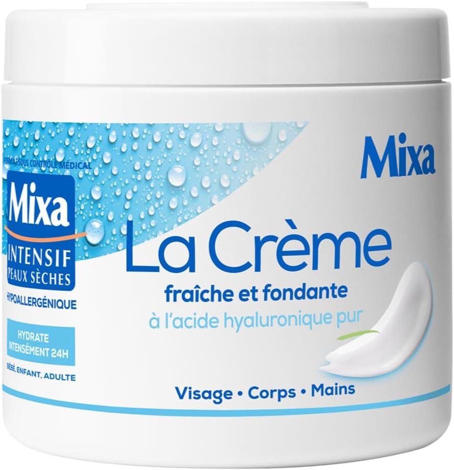 Mixa CRÈME FRAÎCHE ET FONDANTE À L'ACIDE HYALURONIQUE PUR - VISAGE, CORPS, MAINS