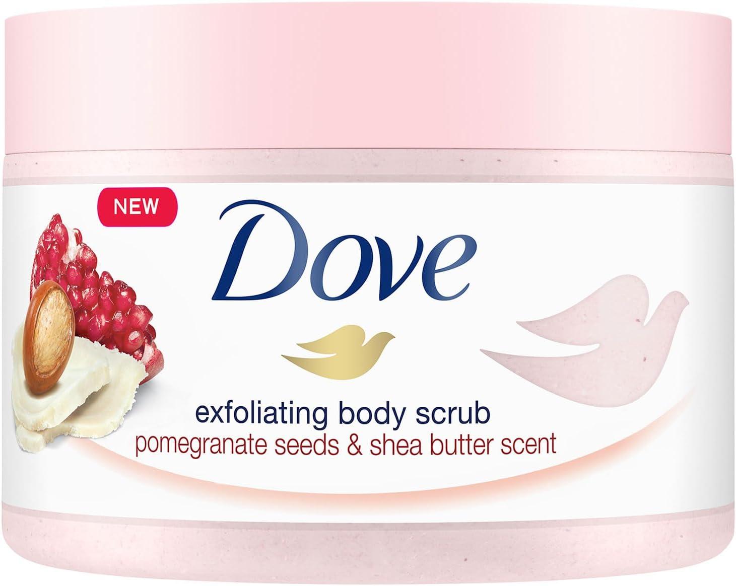 Dove Body scrub - Crème de Douche Exfoliante Grenade & Beurre de Karité, 225 ml