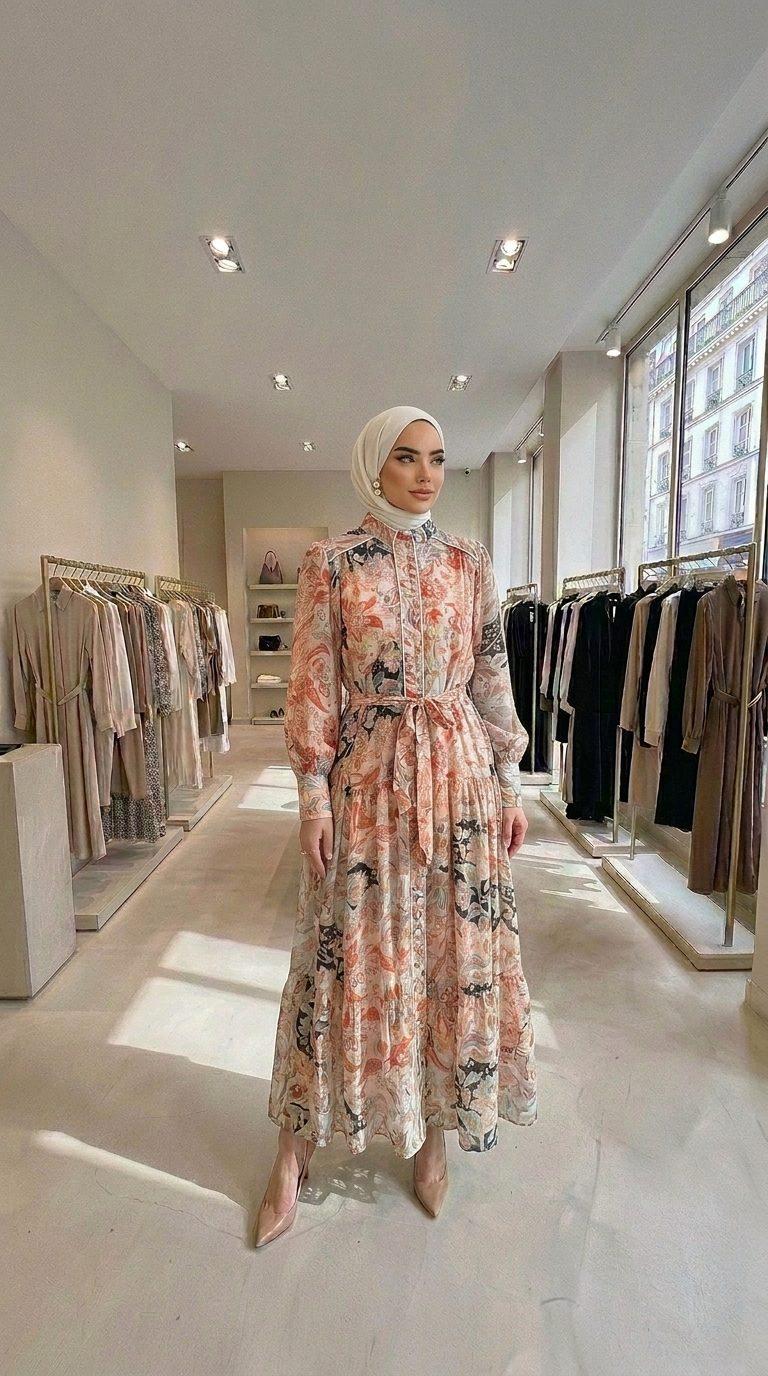 Robe Longue Élégance Cachemire